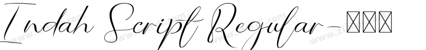 Indah Script Regular字体转换